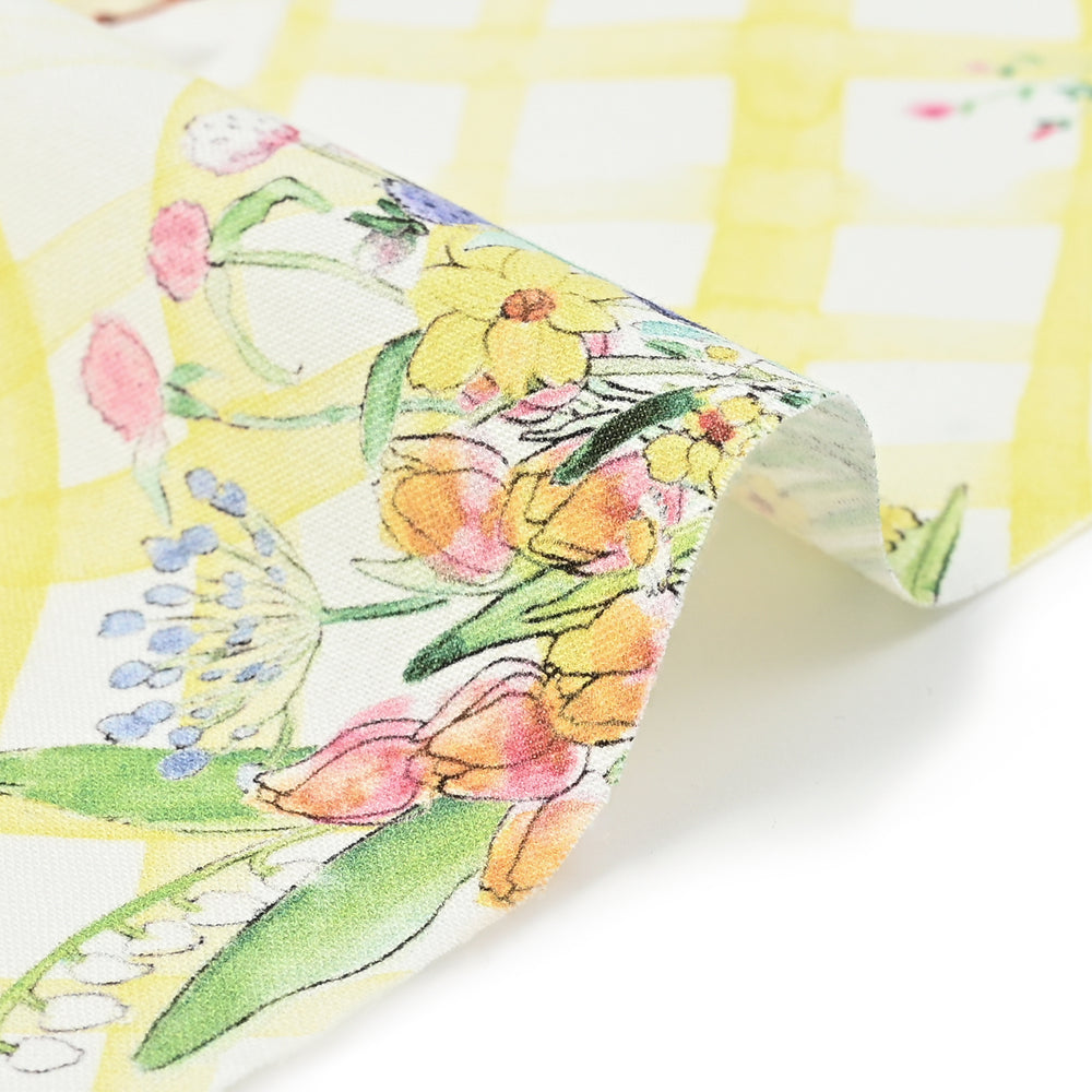 【予約販売】Paper message/ペーパーメッセージ ～花瓶とテーブルクロス～ 綿100%シーチング EGXA-8006-4A