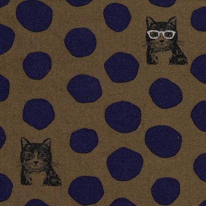 echino/エチノ CAT ドット ～ 綿麻キャンバス～ NekoNoe K from 30 SEWINGPINS - cocca