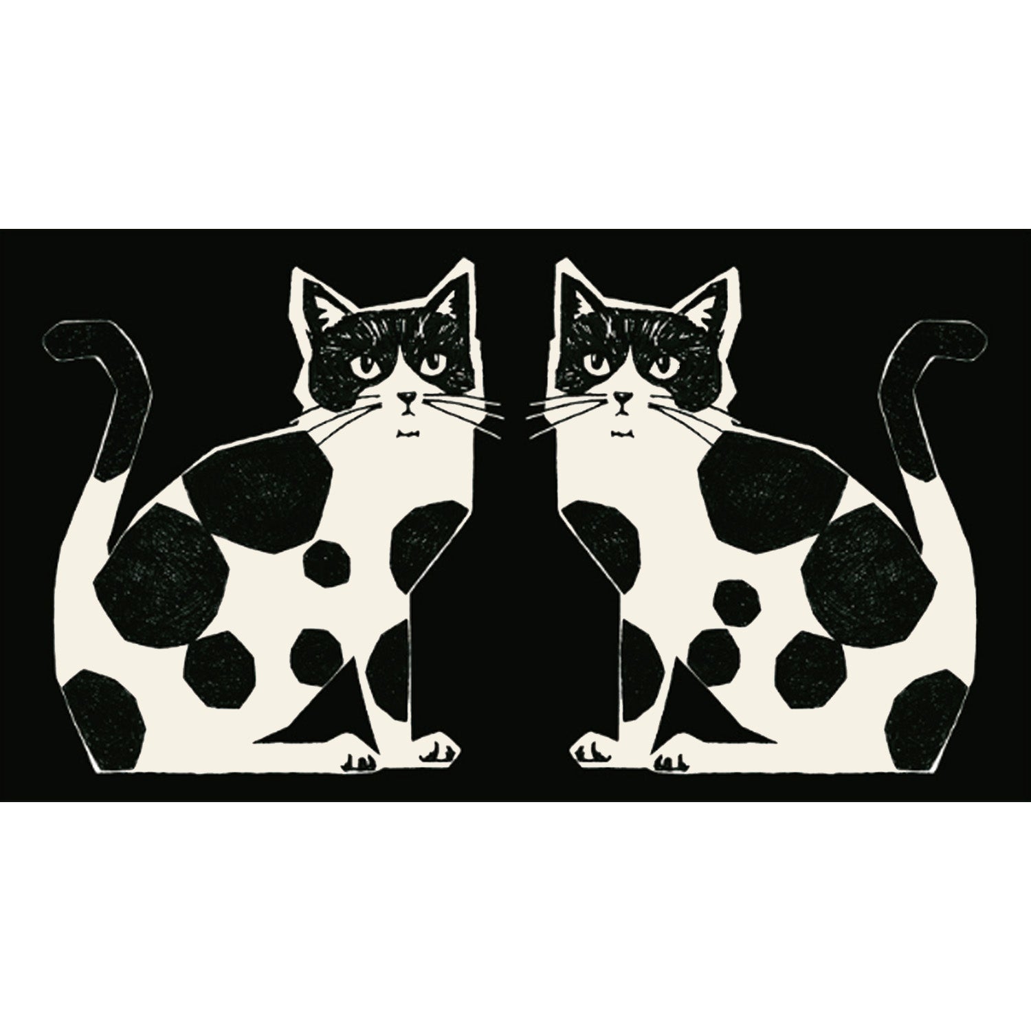 【予約販売】echino/エチノ TWO CAT ～パネル生地 綿麻キャンバス～ NekoNoe K from 30 SEWINGPINS - cocca