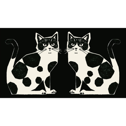 【予約販売】echino/エチノ TWO CAT ～パネル生地 綿麻キャンバス～ NekoNoe K from 30 SEWINGPINS - cocca