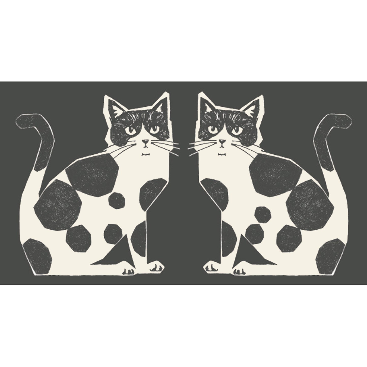 【予約販売】echino/エチノ TWO CAT ～パネル生地 綿麻キャンバス～ NekoNoe K from 30 SEWINGPINS - cocca
