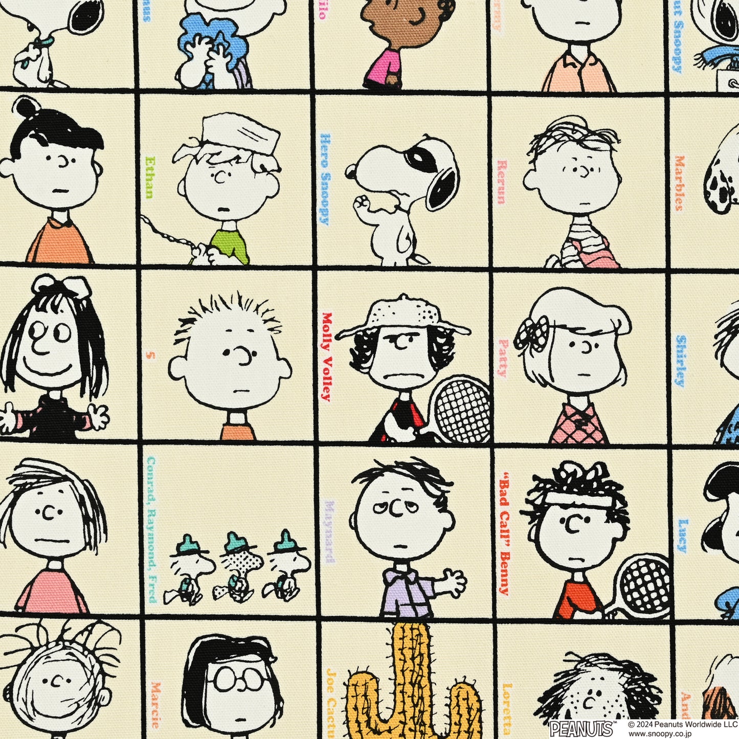 PEANUTS ピーナッツ ～75周年オールスター～ 綿100％オックス