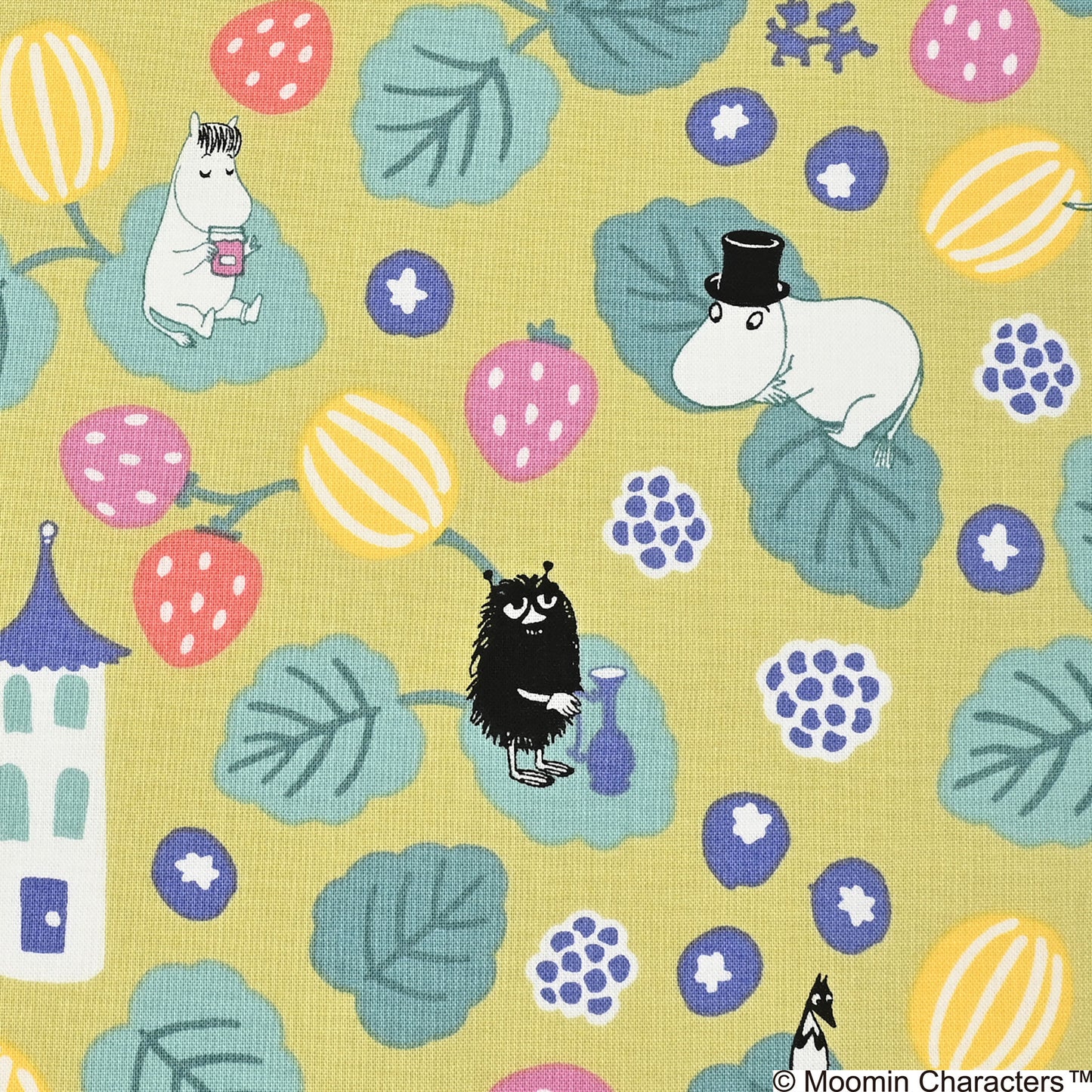 MOOMIN ムーミン ～ベリー畑に～ 綿100％シーチング