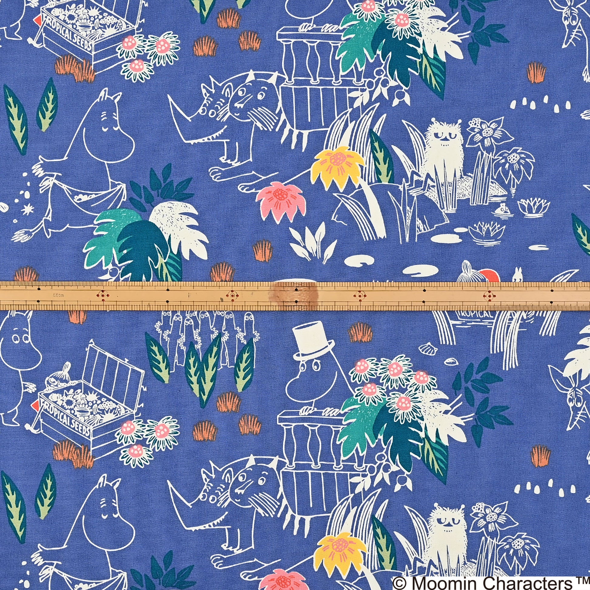 （無料サンプル）MOOMIN ムーミン ～ムーミン谷のジャングル～ 綿100％オックス - cocca