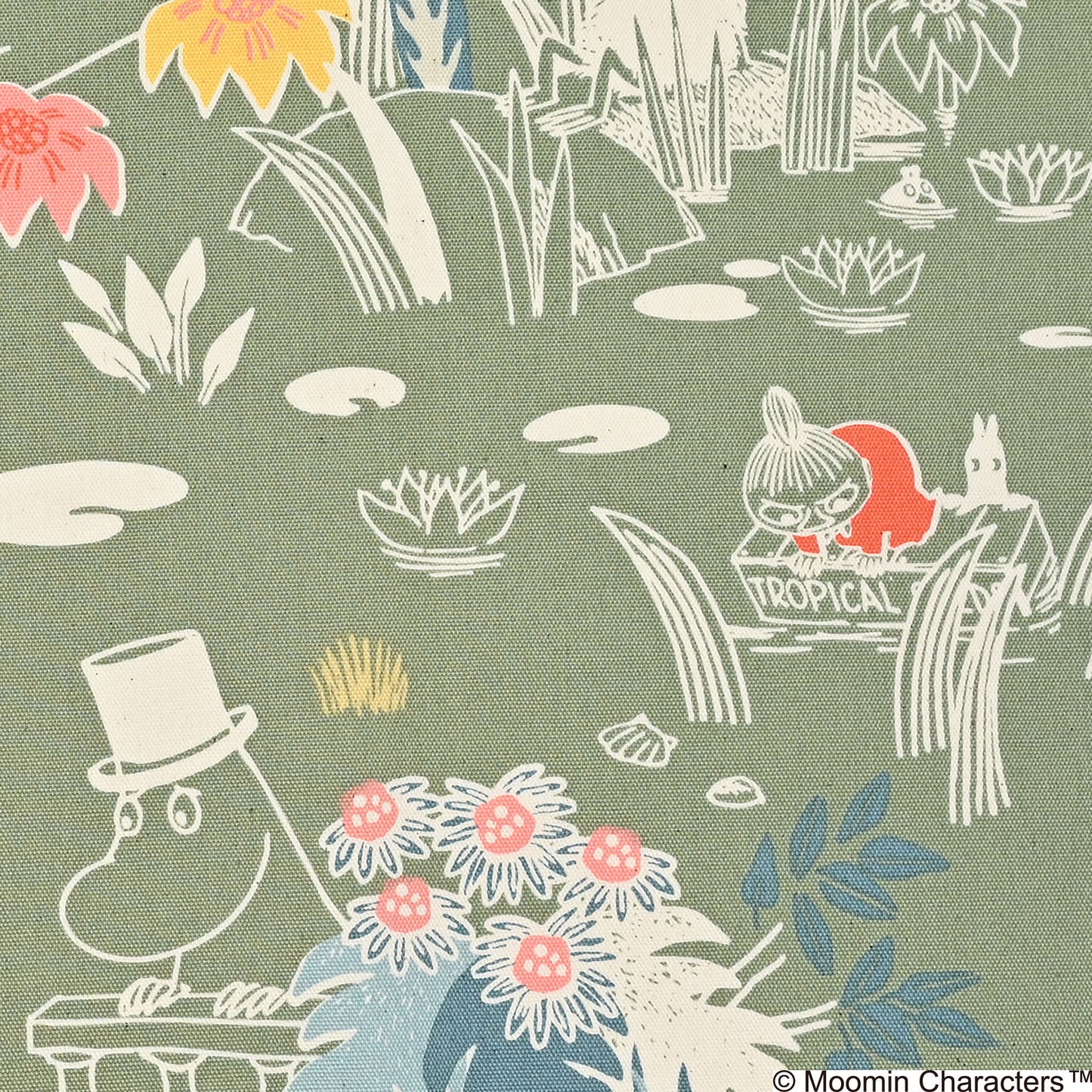 （無料サンプル）MOOMIN ムーミン ～ムーミン谷のジャングル～ 綿100％オックス - cocca