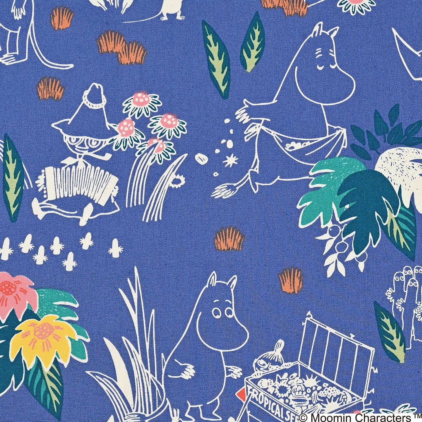 MOOMIN ムーミン ～ムーミン谷のジャングル～ 綿100％オックス