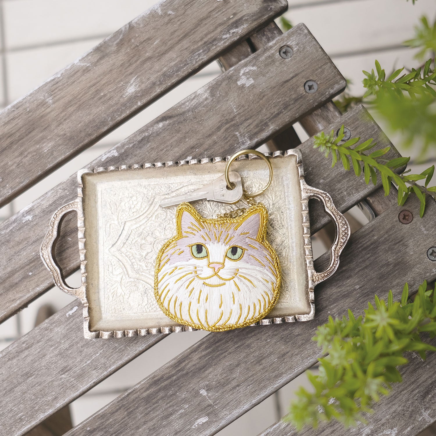 ニャトリエ 刺繍キーホルダー - cocca