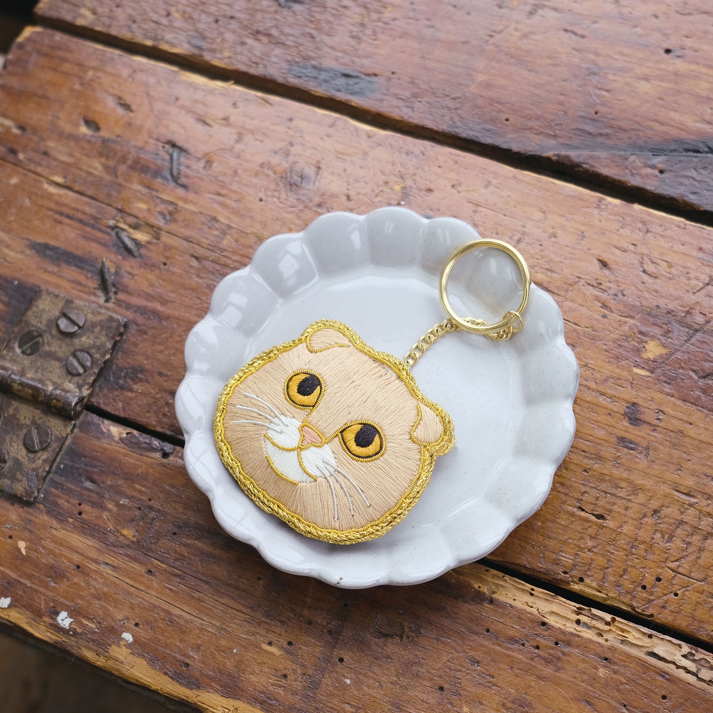 ニャトリエ 刺繍キーホルダー - cocca