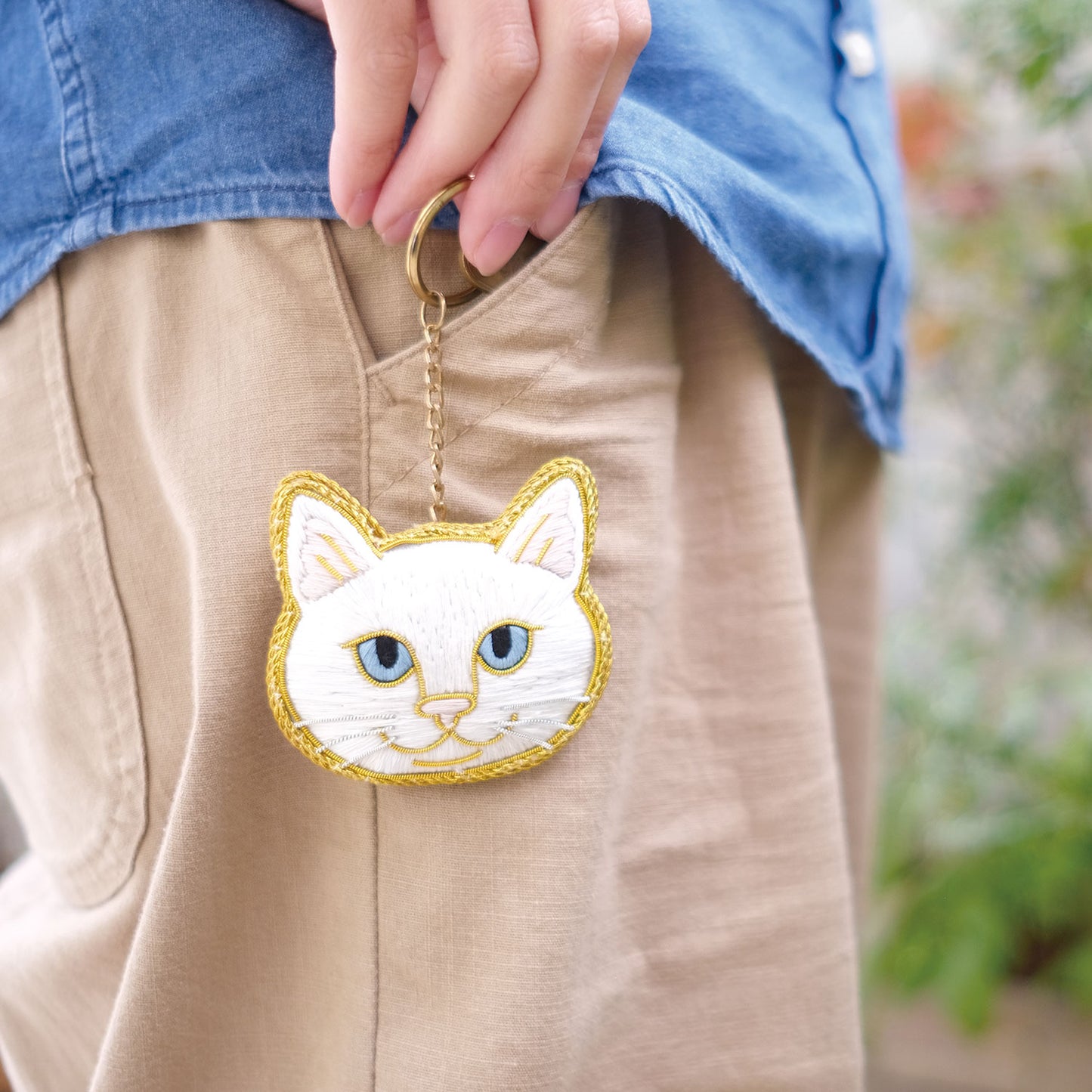 ニャトリエ 刺繍キーホルダー - cocca