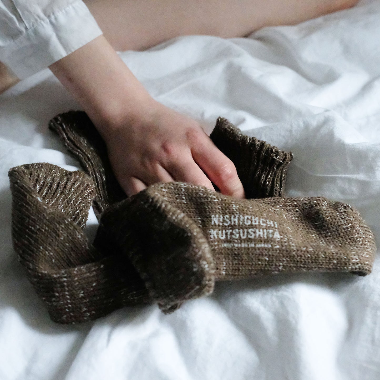 NISHIGUCHI KUTSUSHITA ヘンプコットンリブソックス