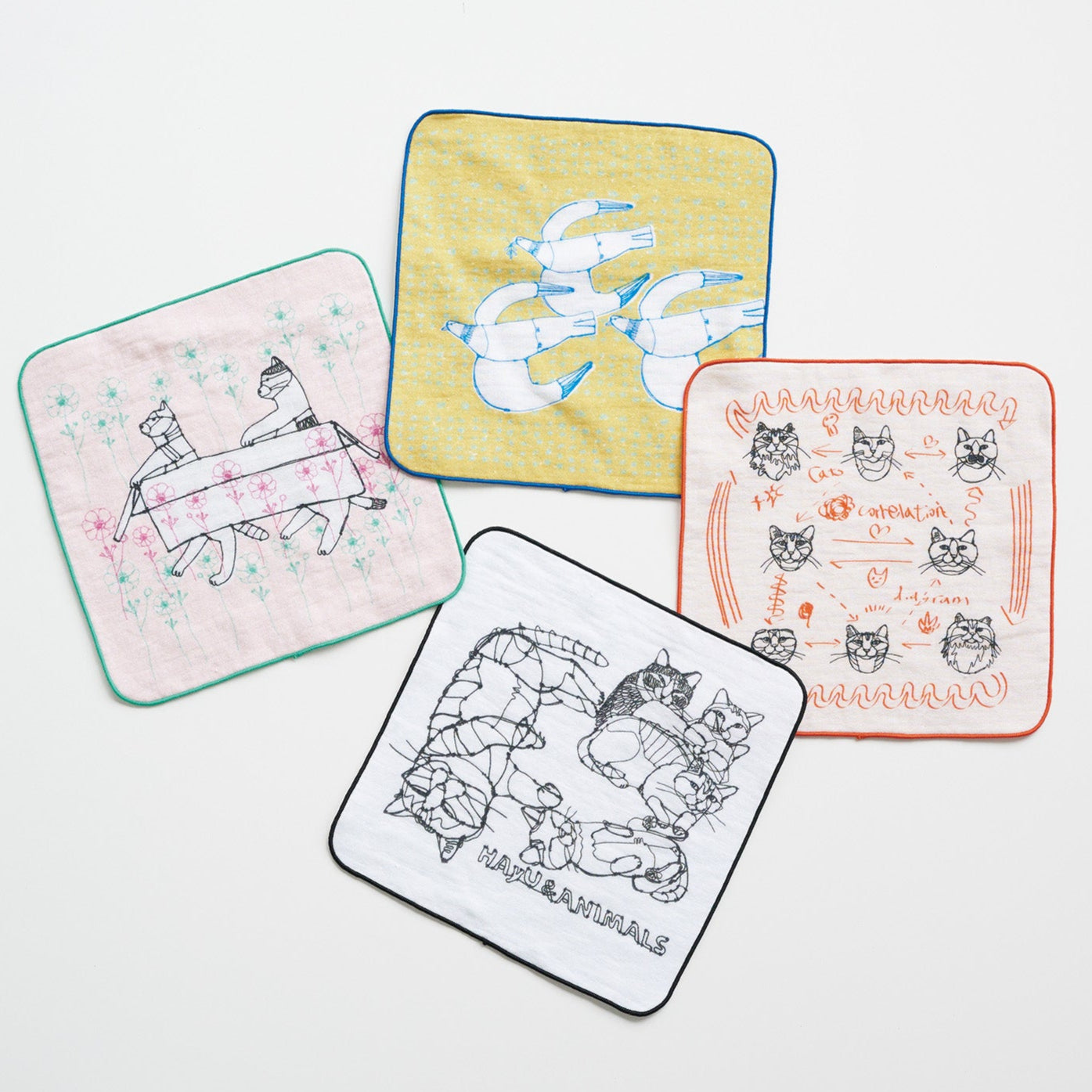 【＋HAyU fabric】ガーゼタオルハンカチ ～綿100%～