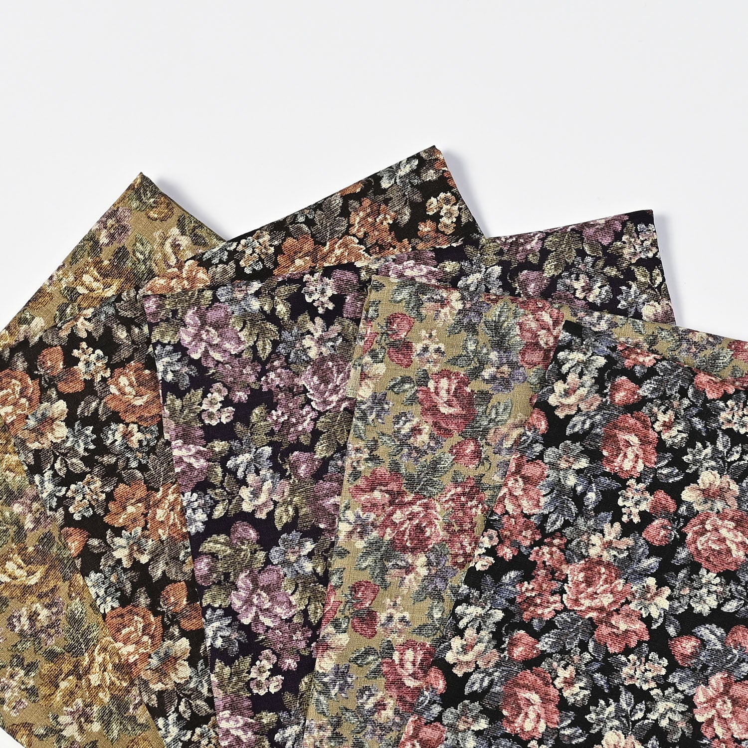 【SALE】花柄 ～ゴブラン調プリント～ 綿100％ドビークロス