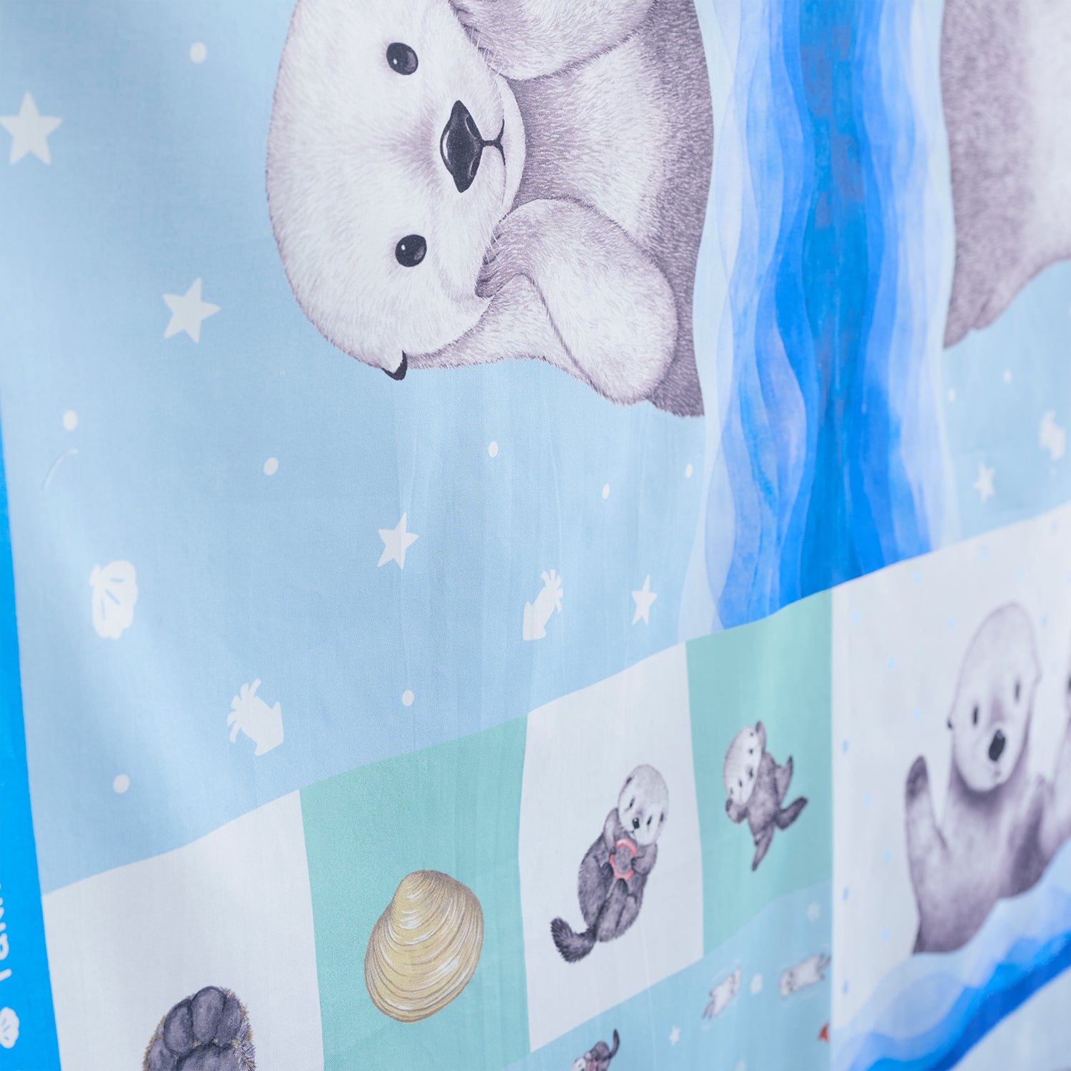 アニマニア～ラッコ柄～ パネル生地 綿100％シーチング - cocca