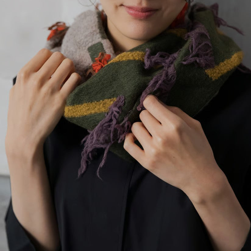 POLS -KESHIKI- ウールカットジャガード スヌード