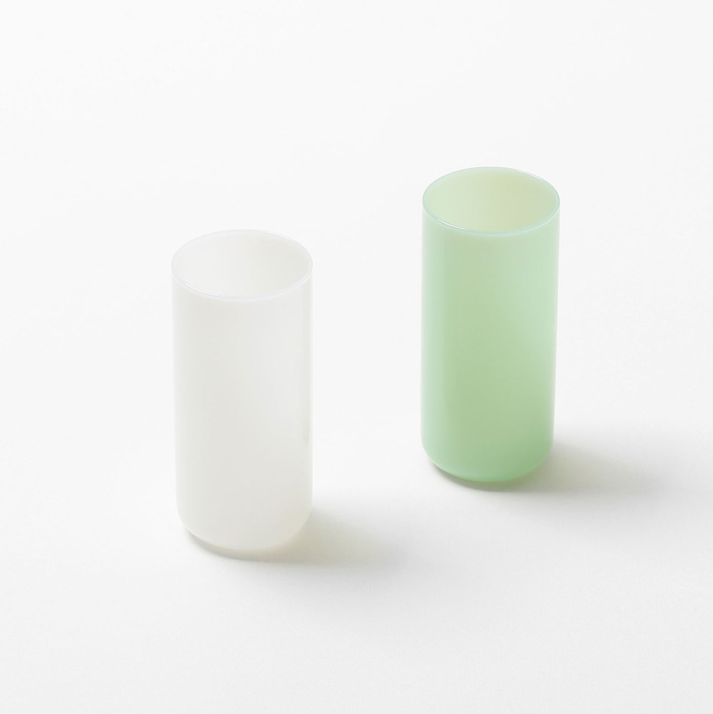 ideaco ミルクガラス HAKU slim 210ml ～2個セット～