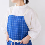 (無料サンプル)Rubber band check -MUDDY WORKS by Tomotake- オーガニックコットン100%オックス EKX-141-1A(sample)