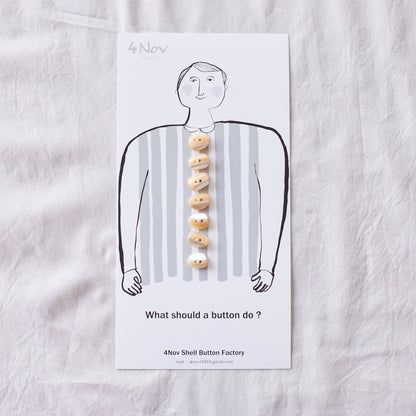 【4Nov】貝ボタン  コーヒー豆型(高瀬貝)