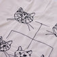 【＋HAyU fabric】-Twin Tote bags- トートバッグ ～ニャンコ家系図～