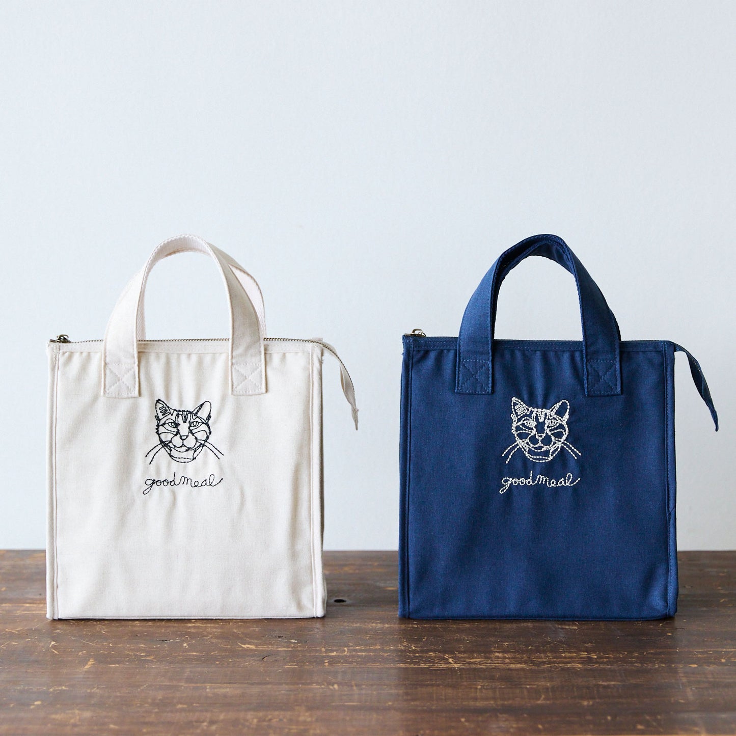 【＋HAyU fabric】-kitchen fabrics- 刺繍ランチバッグ