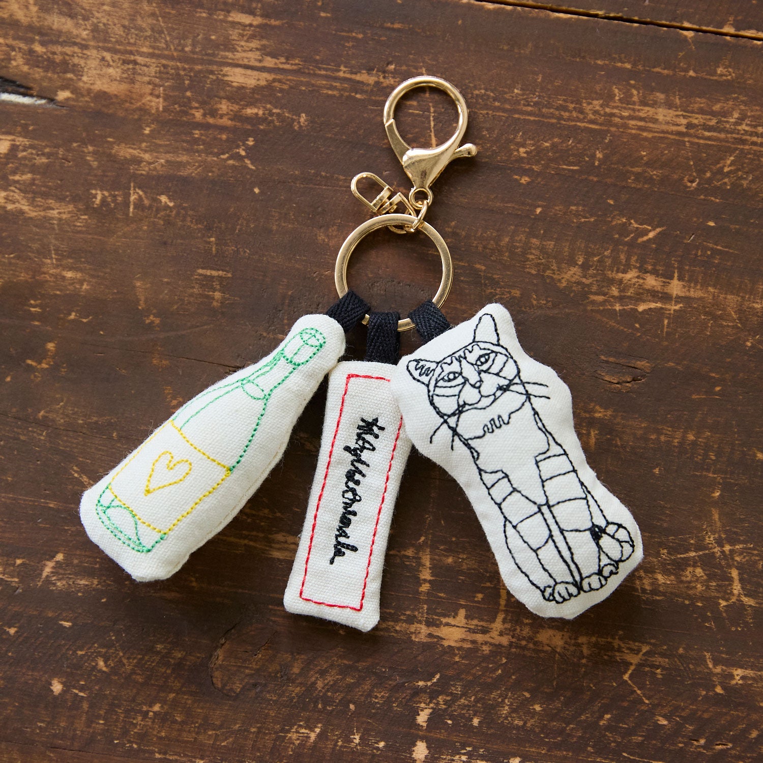 cocca(コッカ) ｜生地通販｜【＋HAyU】ふんわり刺繍3連チャーム