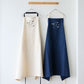 【＋HAyU fabric】-kitchen fabrics- コットンリネン刺繍エプロン