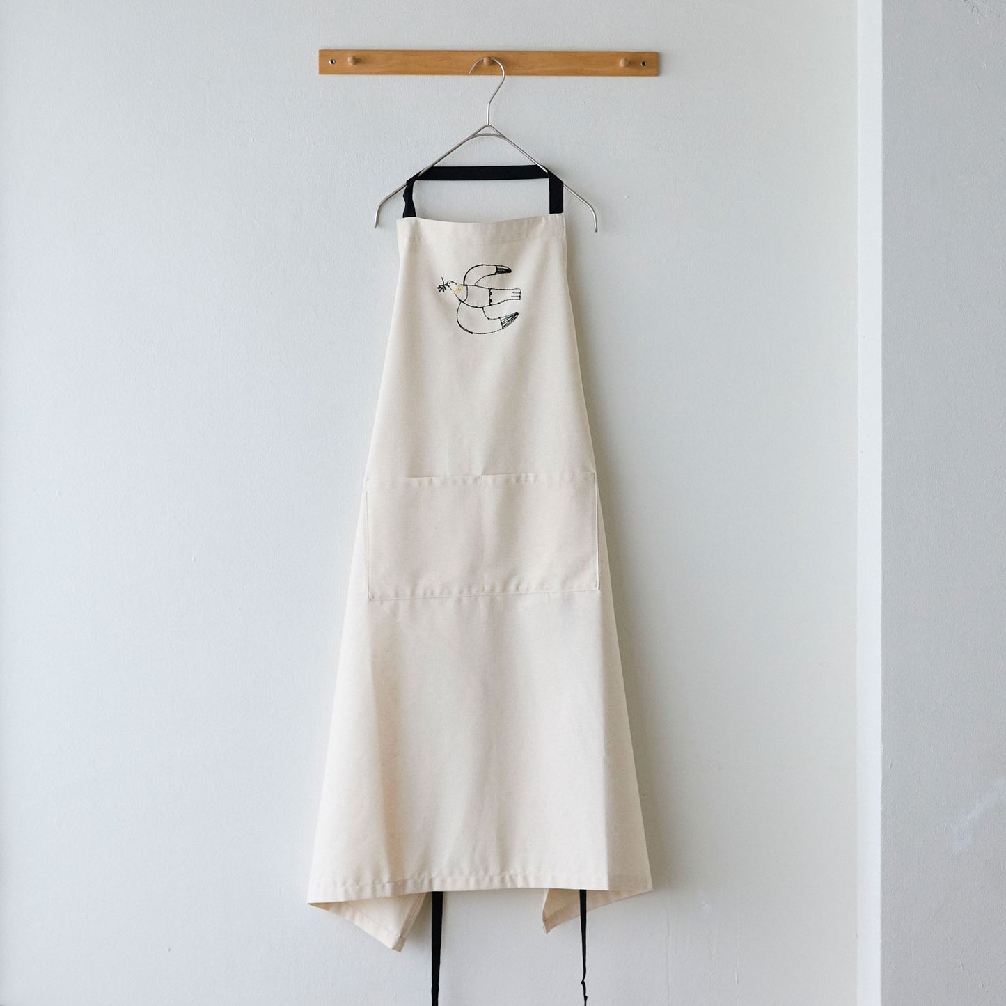 【＋HAyU fabric】-kitchen fabrics- コットンリネン刺繍エプロン