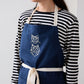 【＋HAyU fabric】-kitchen fabrics- コットンリネン刺繍エプロン
