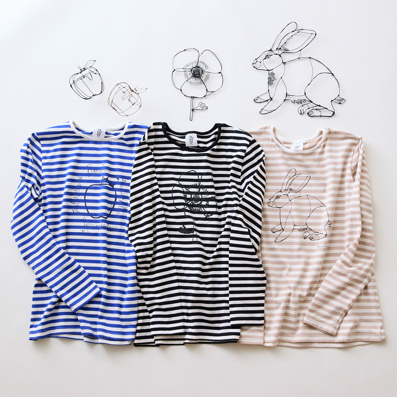 【＋HAyU】ボーダーロンT 綿100％