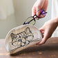 【＋HAyU fabric】-glasses case- 刺繍ポーチ