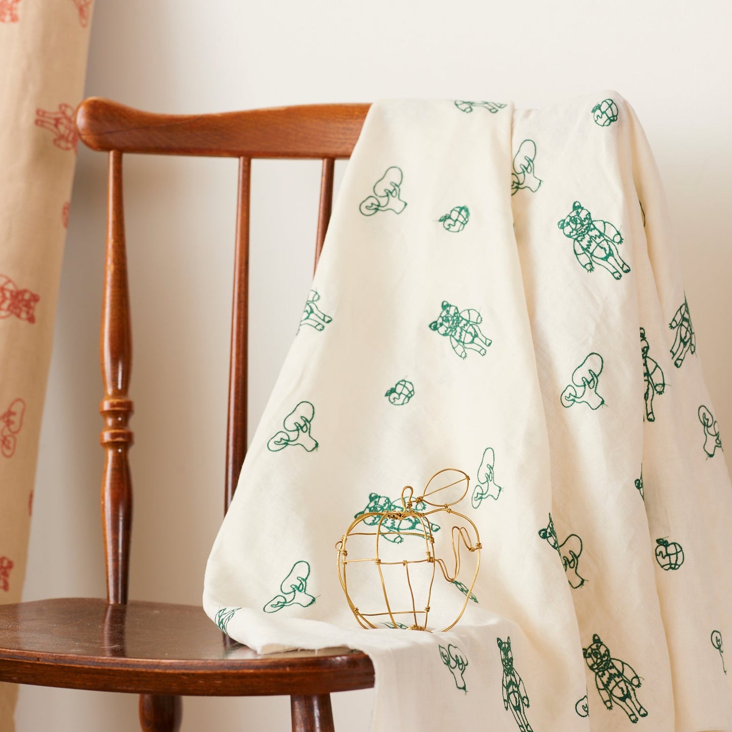 ＋HAyU fabric ～HAyU BEAR 2023～　綿100%ダブルガーゼ刺繍