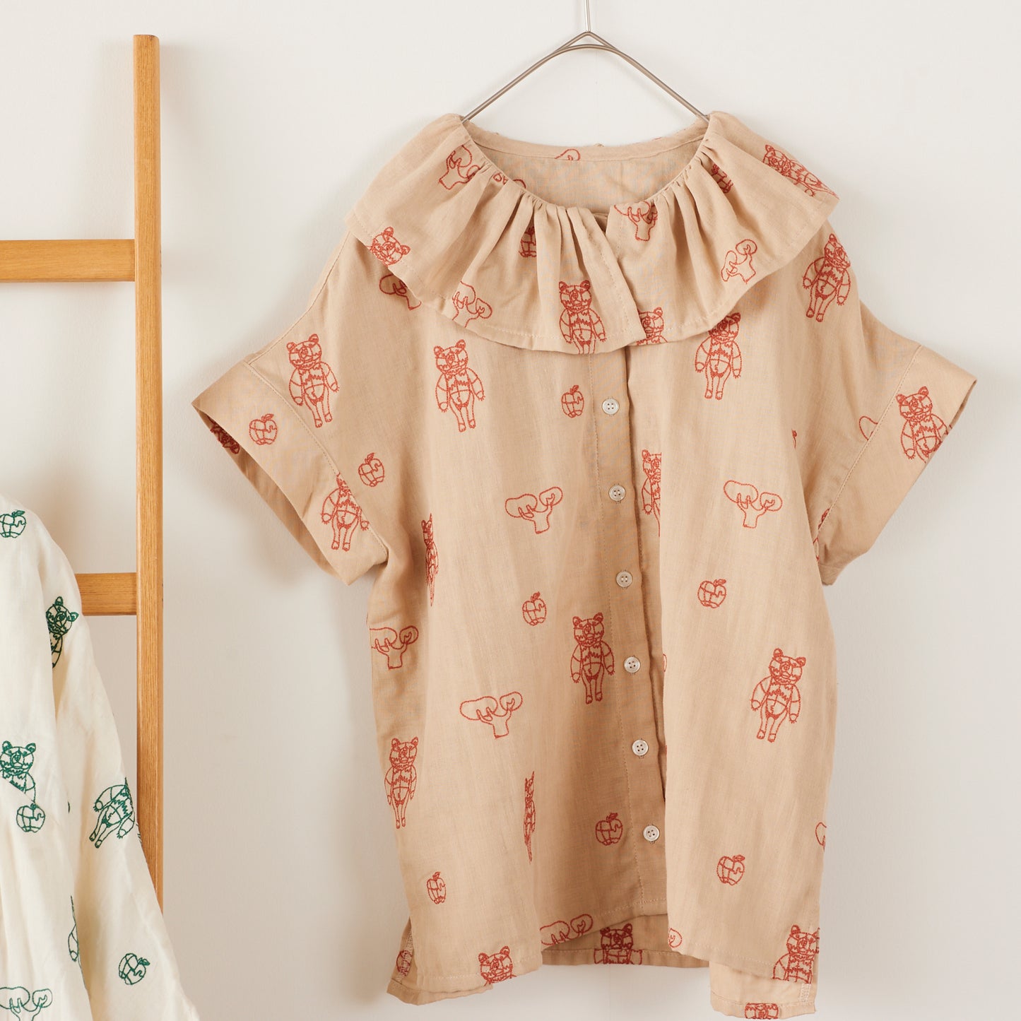 (無料サンプル)＋HAyU fabric ～HAyU BEAR 2023～　綿100%ダブルガーゼ刺繍 - cocca