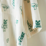 ＋HAyU fabric ～HAyU BEAR 2023～　綿100%ダブルガーゼ刺繍 EGX-7712-1B