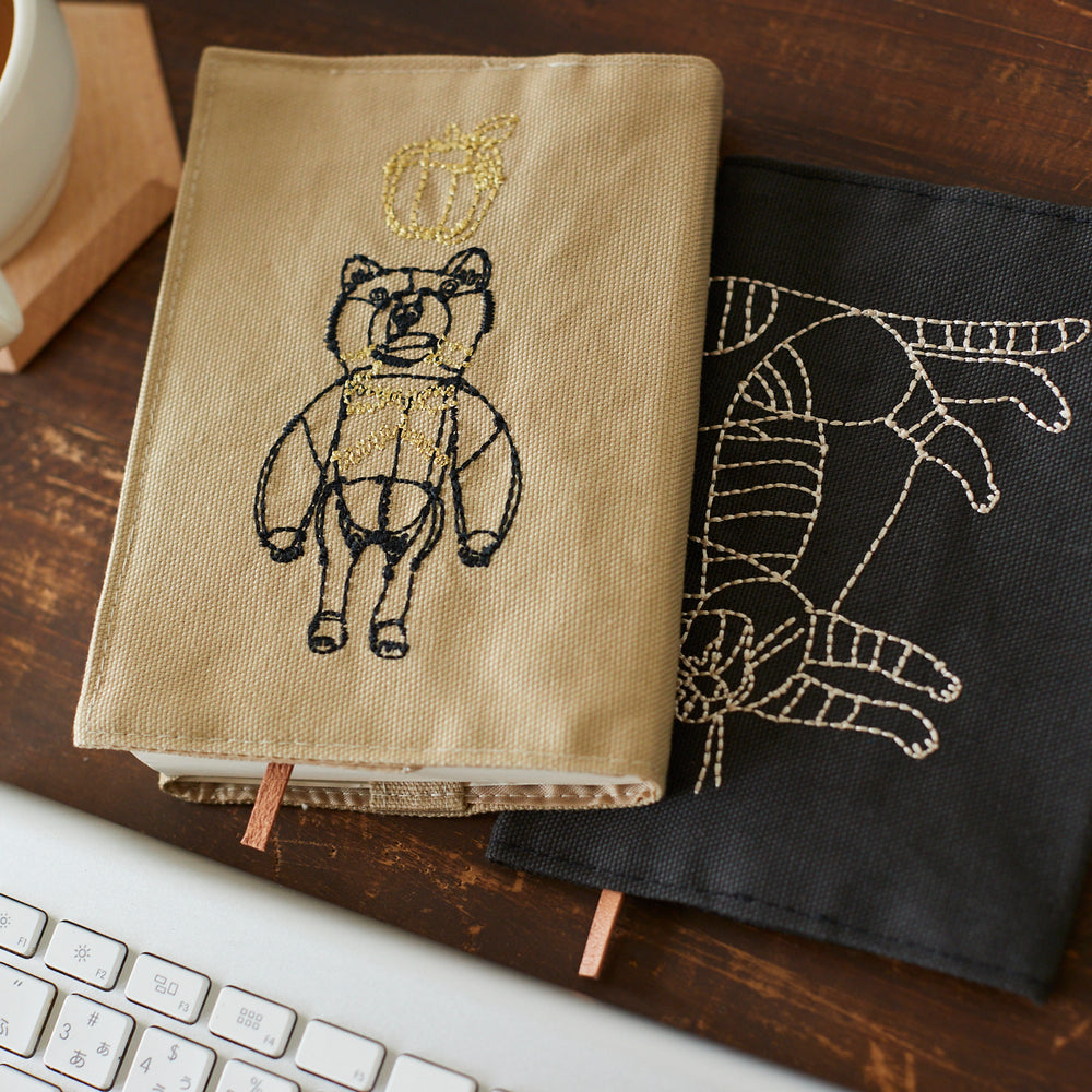 【+HAyU fabric】 -stationery & goods- HAyU Bear ブックカバー