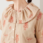 (無料サンプル)＋HAyU fabric ～HAyU BEAR 2023～　綿100%ダブルガーゼ刺繍