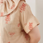 ＋HAyU fabric ～HAyU BEAR 2023～　綿100%ダブルガーゼ刺繍