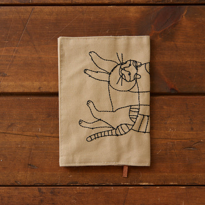 【＋HAyU fabric】 -stationery & goods- me&nya ブックカバー