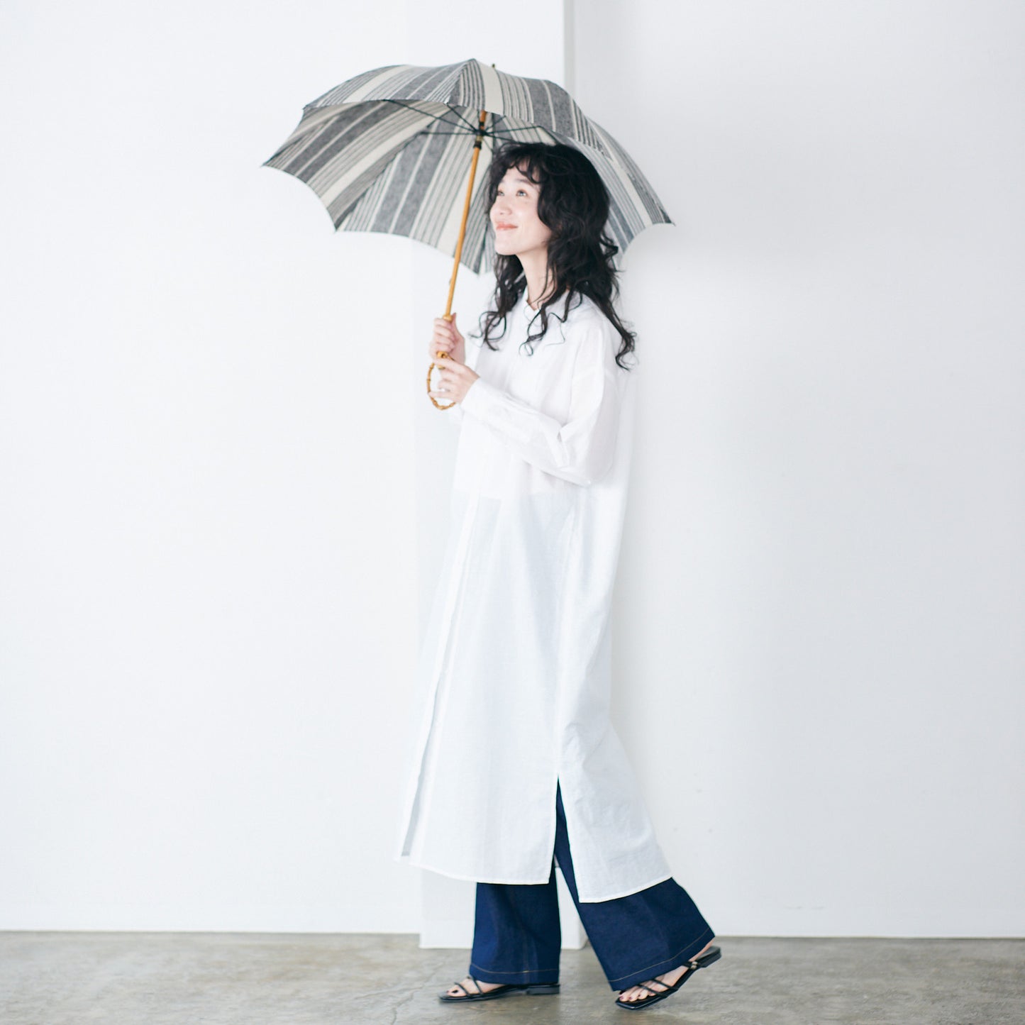 【播州織の傘】晴雨兼用パラソル -ストライプ-
