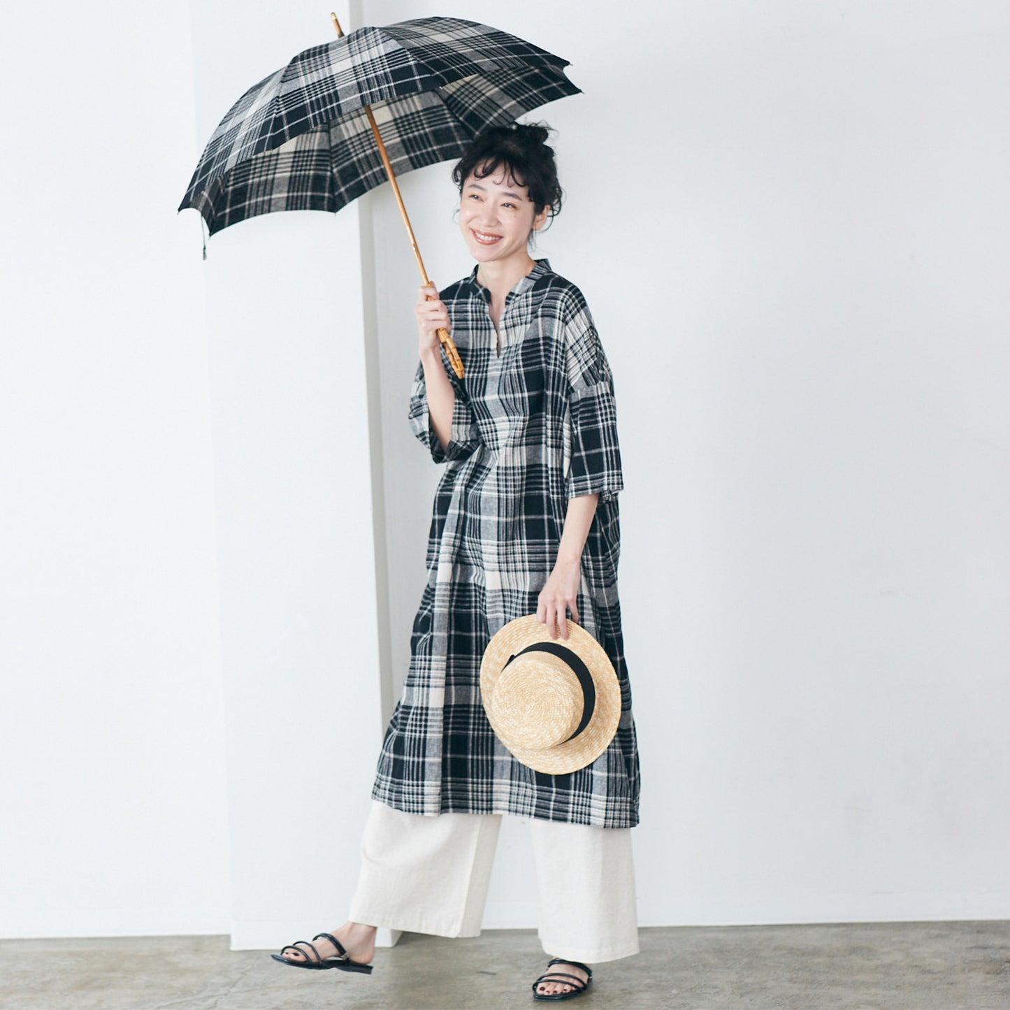 【播州織の傘】晴雨兼用パラソル -チェック-