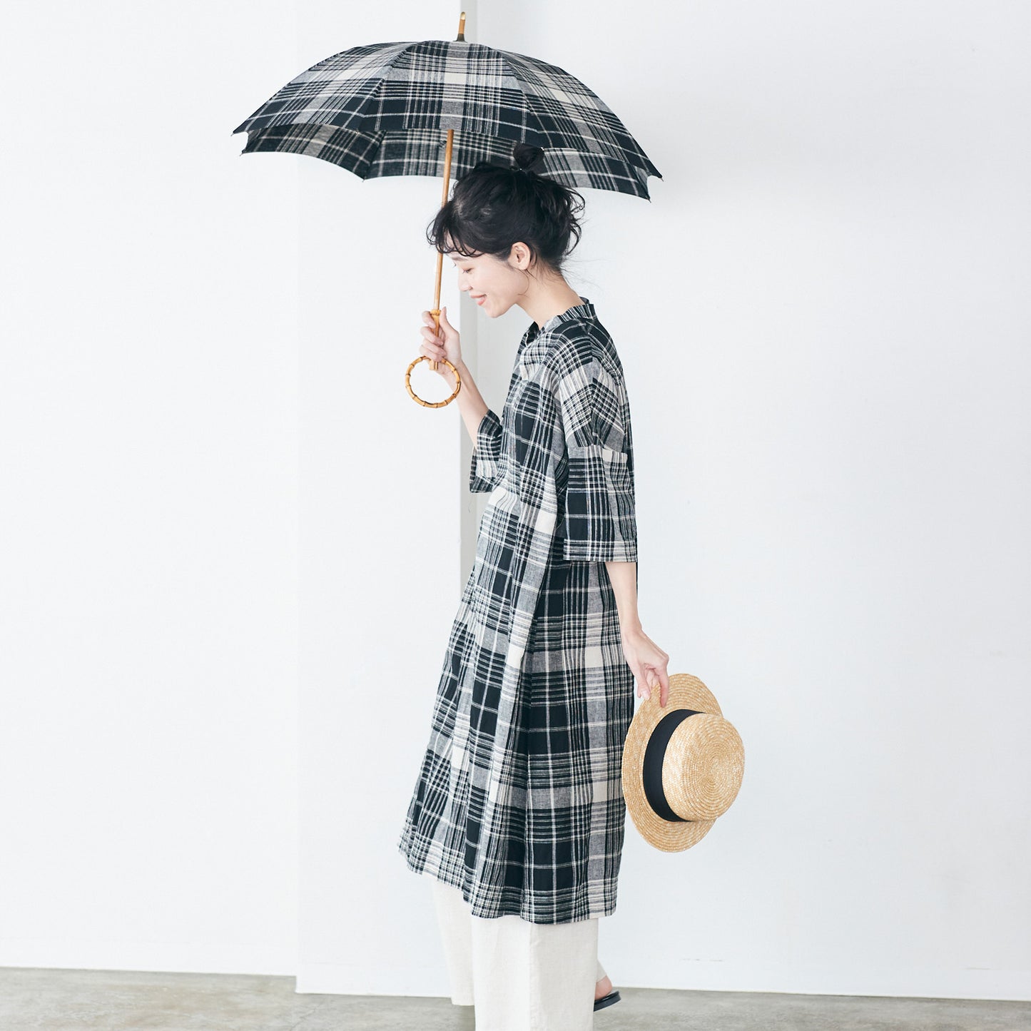 【播州織の傘】晴雨兼用パラソル -チェック-