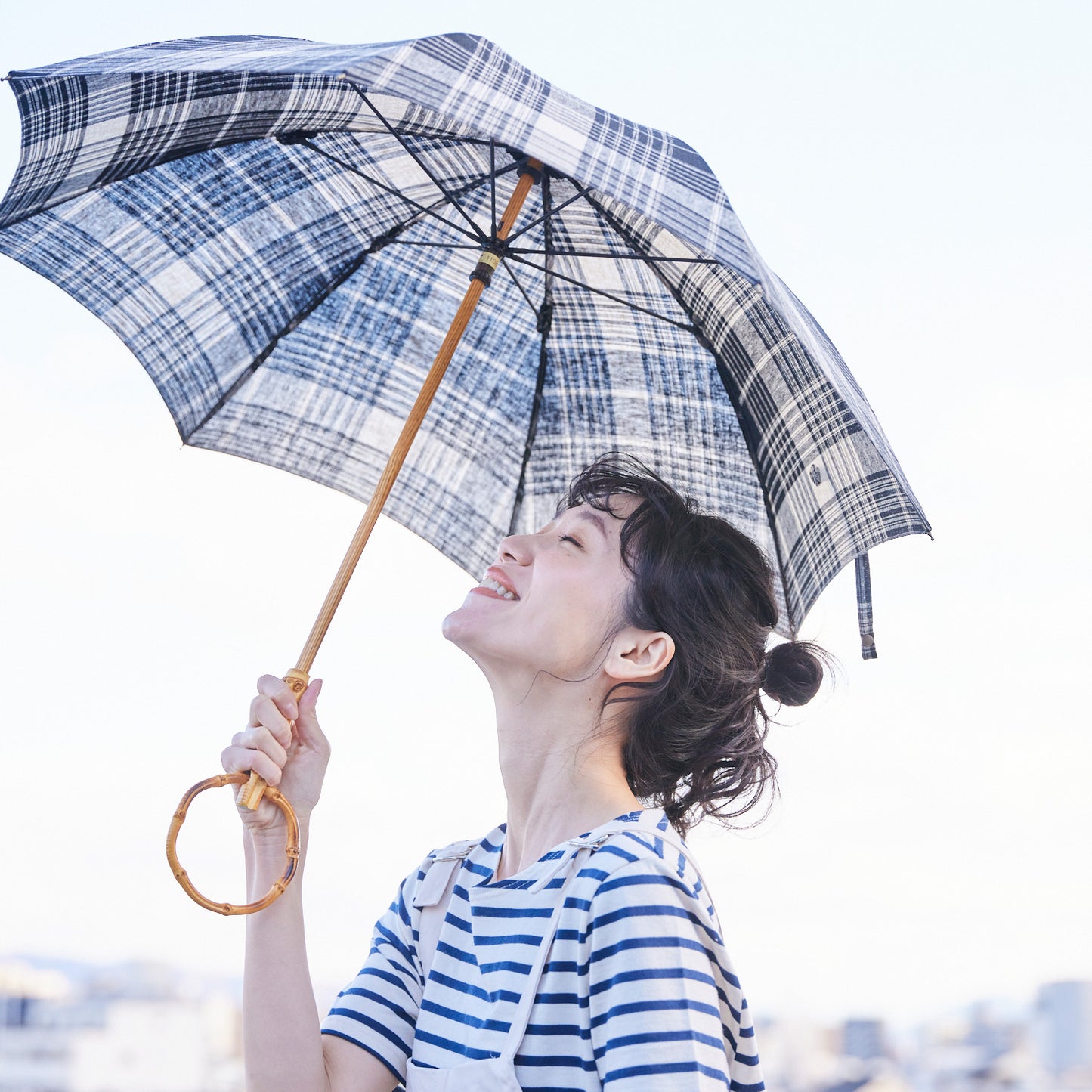 【播州織の傘】晴雨兼用パラソル -チェック-