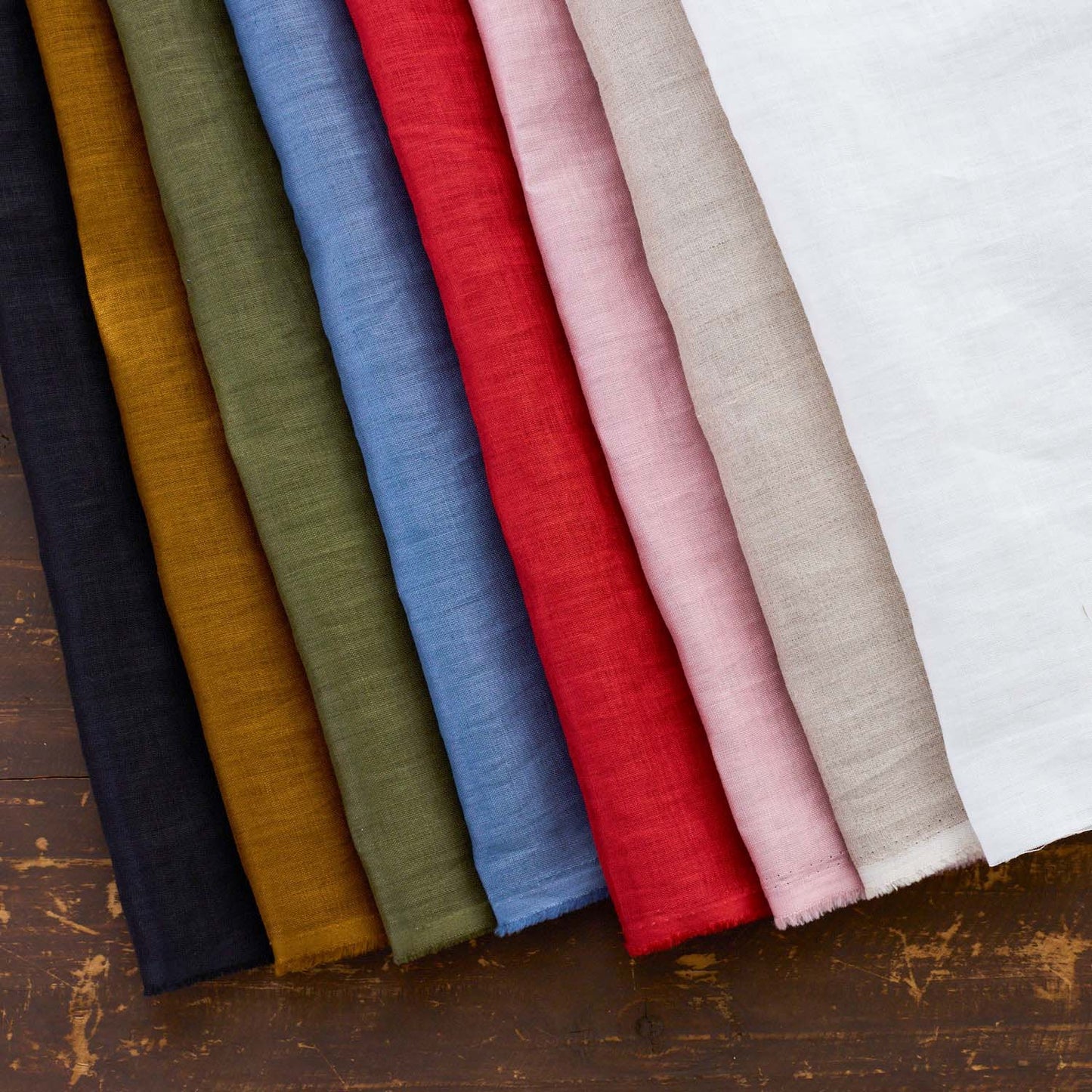 （無料サンプル）ベーシックリネン100％ 薄手無地 - cocca