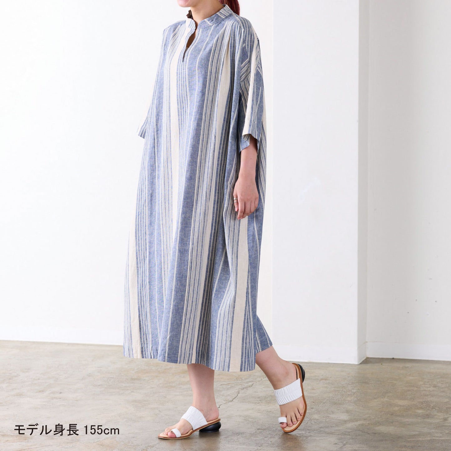 【coccaのお仕立て受注会】スキッパーシャツワンピース ※生地代別