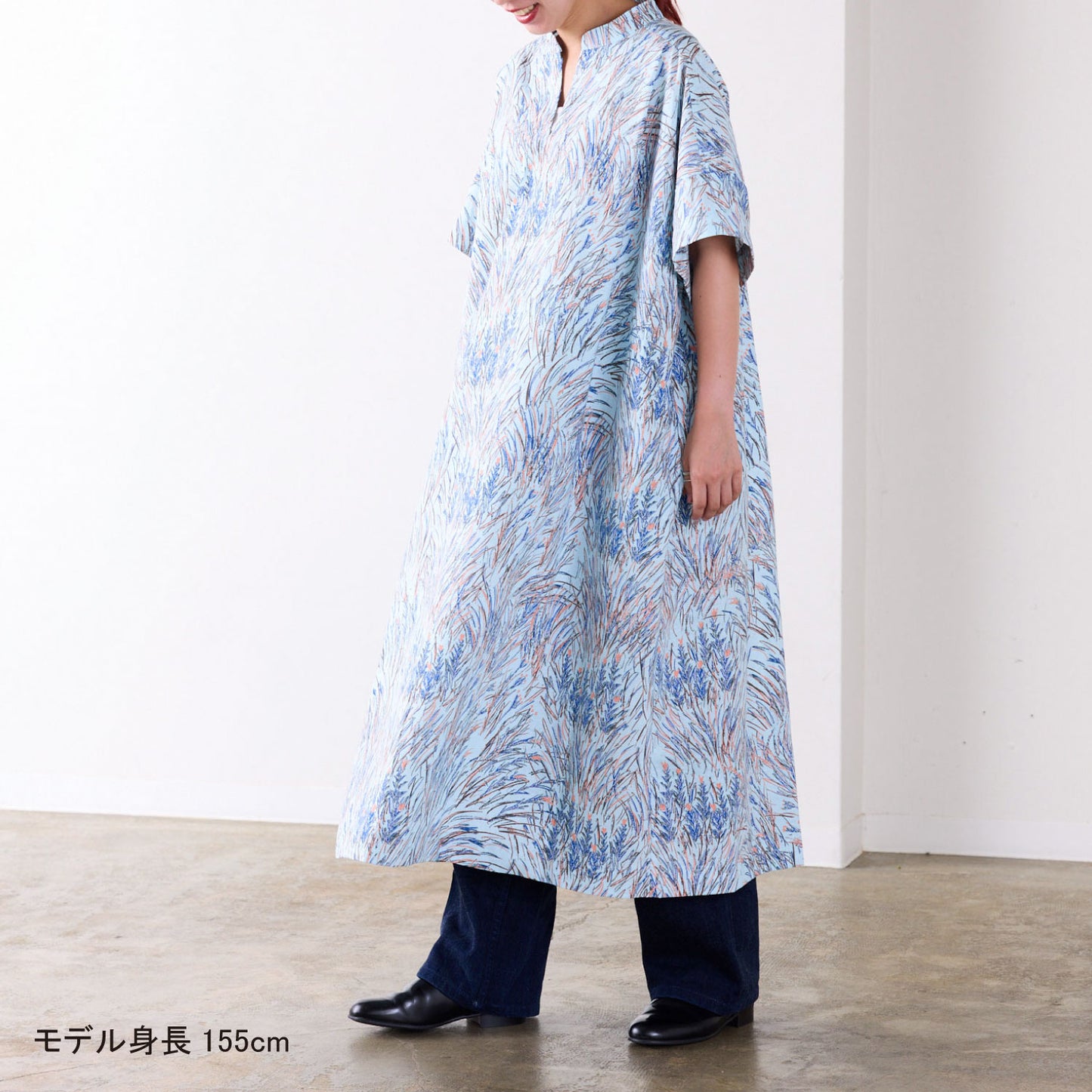 【coccaのお仕立て受注会】スキッパーシャツワンピース ※生地代別