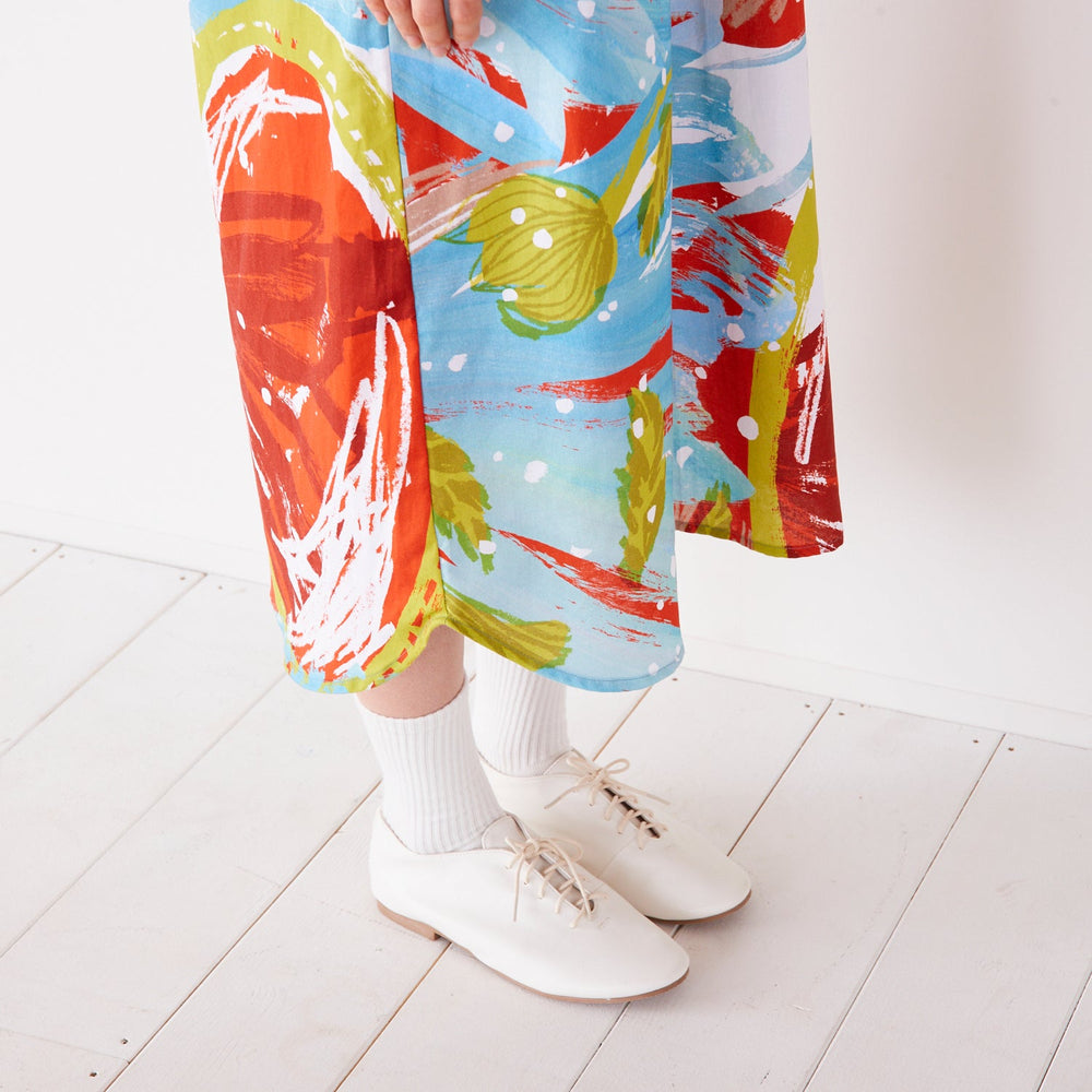 (無料サンプル)OMEKASHI design by Fuyuka Kobayashi ～ Dancing skirt ～ 綿100％シーチング