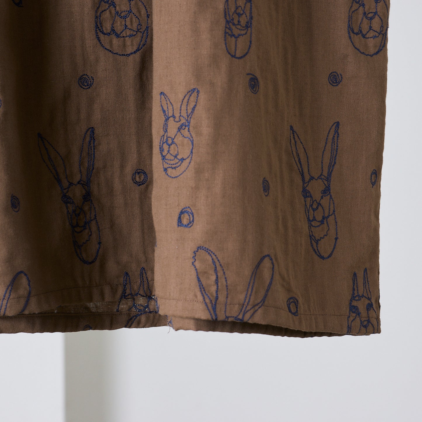 (無料サンプル)＋HAyU fabric ～RABBIT～　綿100% ダブルガーゼ刺繍 - cocca