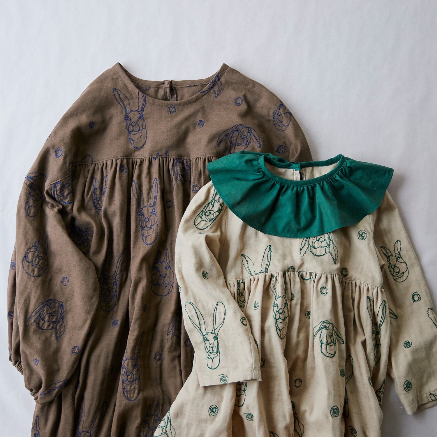 (無料サンプル)＋HAyU fabric ～RABBIT～　綿100% ダブルガーゼ刺繍 - cocca