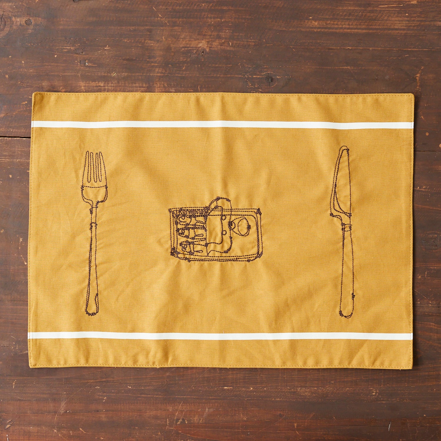cocca｜+HAyU fabric -kitchen fabrics-コットンリネン-刺繍コースター