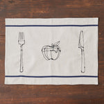 +HAyU fabric -kitchen fabrics- コットンリネン刺繍ランチョンマット