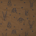 (無料サンプル)＋HAyU fabric ～RABBIT～　綿100% ダブルガーゼ刺繍