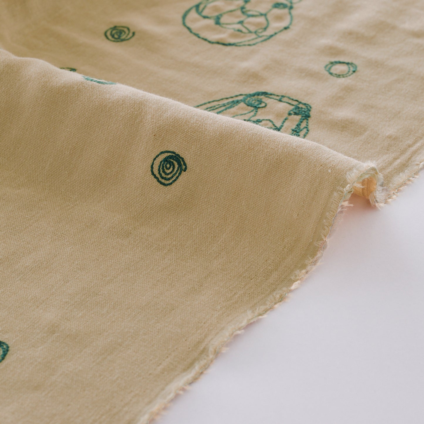 (無料サンプル)＋HAyU fabric ～RABBIT～　綿100% ダブルガーゼ刺繍 - cocca